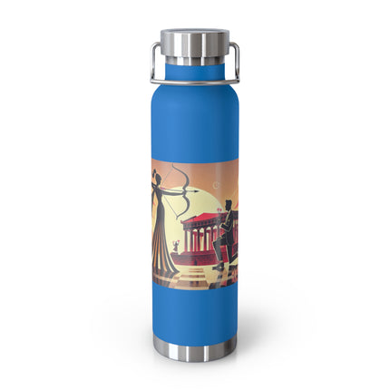 Art Deco Valentine's Romance Copper Vacuum Insulated Bottle, 22oz