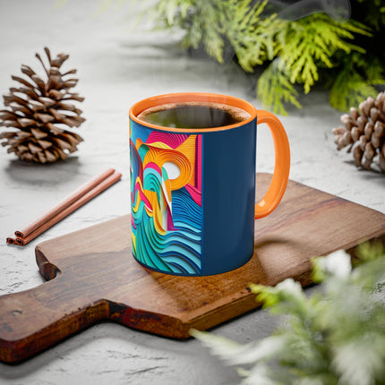 Surfing Zebra Colorful Mugs (11oz, 15oz)