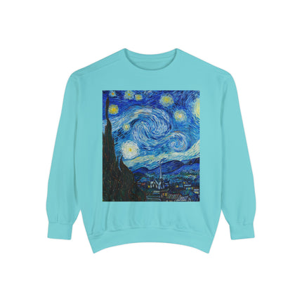 The Starry Night by Vincent Van Gogh Garment-Dyed Sweatshirt