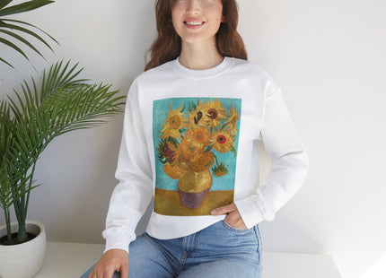 Vase with Twelve Sunflowers by Vincent Van Gogh Heavy Blend™ Crewneck Sweatshirt