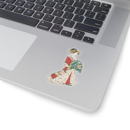 Japanese Woman by Hosoda Eishi Kiss-Cut Stickers (4 Sizes)