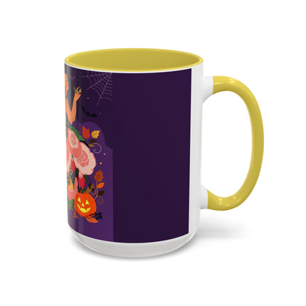 🌹🎃 The Lady Of The Haunted Rose Garden Colorful Mug – Romantic Halloween Charm
