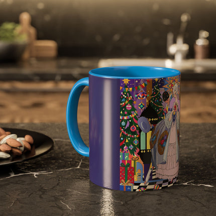 🎄✨ The Lady Of The Christmas Ornament Colorful Mug – Art Deco Holiday Fantasy
