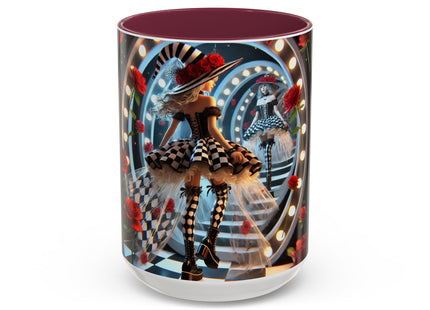 Halloween Witch Through the Mirror Colorful Mugs (11oz, 15oz)