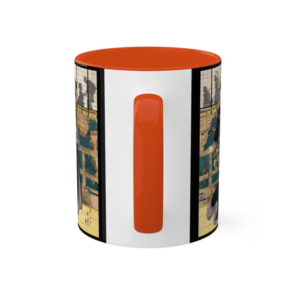 Japanese woman woodcut print by Kikukawa Eizan Colorful Mugs, 11oz