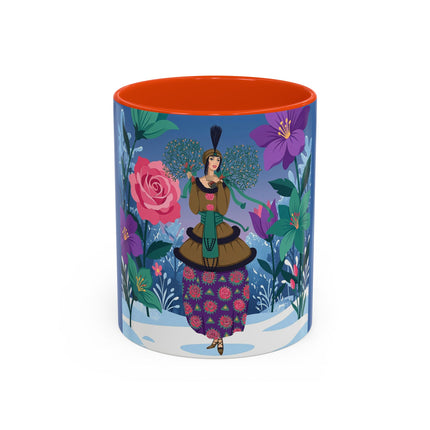 🌹❄️ The Holly Rose Of Winter Colorful Mug – Art Deco Christmas Garden