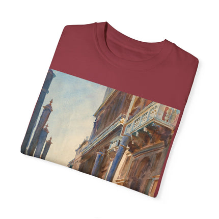 Gondola Moorings on the Grand Canal by John Singer Sargent  Unisex Garment-Dyed T-shirt