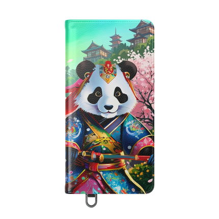 🦊⚔️ Cyberpunk Panda Samurai Flip Case – Futuristic Honor & Kitsune Spirit