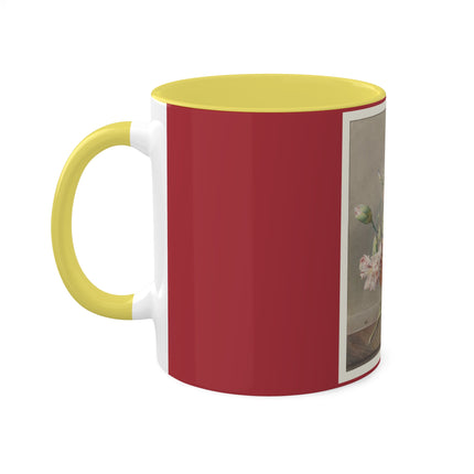 Floral Still Life by Georgius Jacobus Johannes van Os Colorful Mugs, 11oz