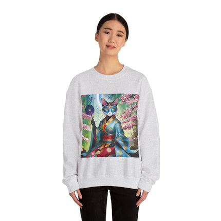 Cyberpunk Geisha Unisex Heavy Blend™ Crewneck Sweatshirt