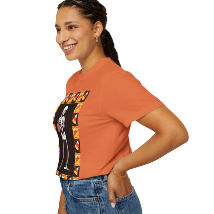 Candy Corn Skeleton Unisex Garment-Dyed T-shirt
