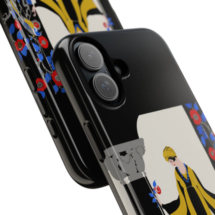 Art Deco Flapper in Yellow Robe Phone Case – Elegant Glamour & Exotic Charm