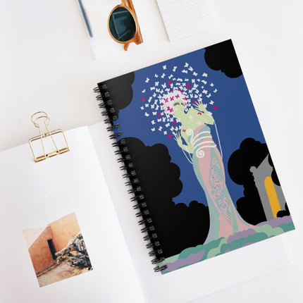 Butterfly Enchantress Spiral Notebook – Ethereal Art Deco Magic