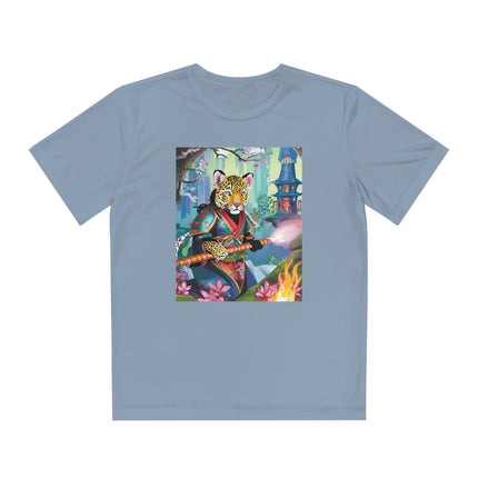 Cyberpunk Leopard Youth Competitor Tee