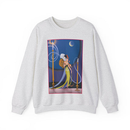 Smoke and Secrets: A Glamorous Encounter in Prohibition Era Heavy Blend™ Crewneck Sweatshirt