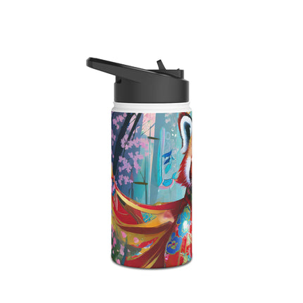 Cybernetic Red Panda Stainless Steel Water Bottle