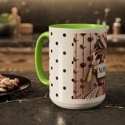 Fashionably Yours, XOXO Colorful Mugs (11oz, 15oz)