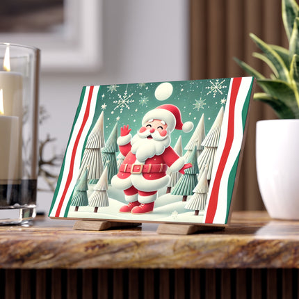 Santa's Joyful Night Ceramic Tile