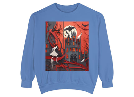 Halloween Night Scene Unisex Garment-Dyed Sweatshirt