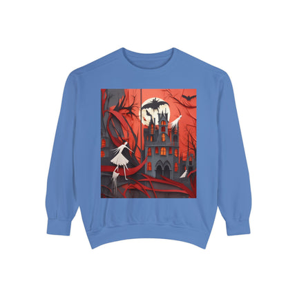 Halloween Night Scene Unisex Garment-Dyed Sweatshirt