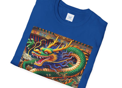 Tibetan Dragon Over Kabuki Duel Unisex Softstyle T-Shirt
