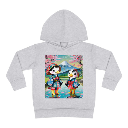 Rainy Day Ducks Toddler Pullover Fleece Hoodie