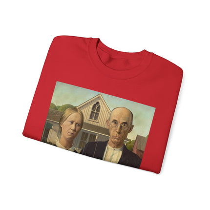 American Gothic by Grant Wood Heavy Blend™ Crewneck Sweatshirt