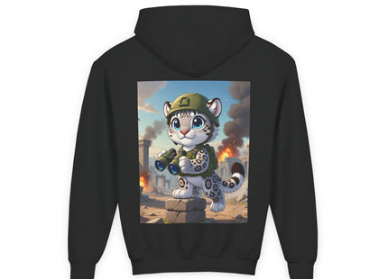 Snow Leopard Lookout Youth Heavy Blend Hooded Sweatshirt