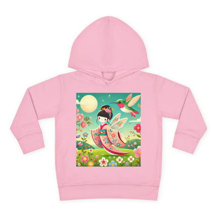 Geisha Fairy and the Hummingbird Blossom Toddler Pullover Fleece Hoodie