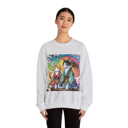 Kimono Kitties Unisex Heavy Blend™ Crewneck Sweatshirt