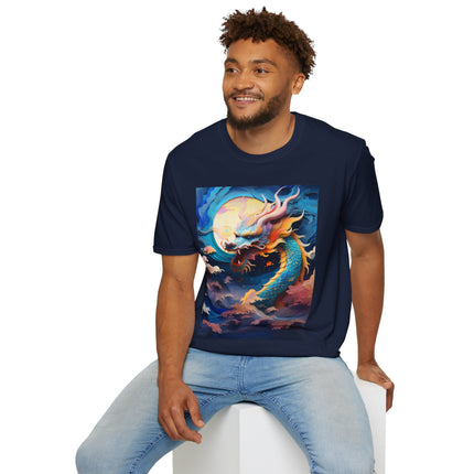 🐉⚡ Dragon of the Tempest Softstyle T-Shirt – Mythic Power & Elemental Majesty