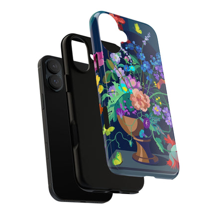 Midnight Floral Reverie Phone Case – Vibrant Bloom & Enchanted Beauty
