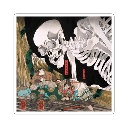 Mitsukuni Defying the Skeleton Spectre by Utagawa Kuniyoshi Kiss-Cut Stickers (4 Sizes)