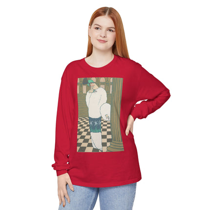 Les Hermines by Georges Lepape Garment-dyed Long Sleeve T-Shirt