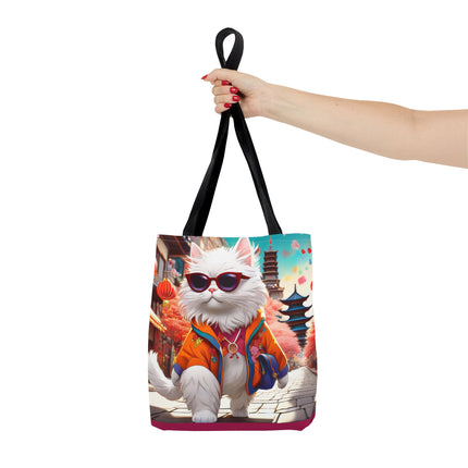 Fashionista Feline Puzzle Tote Bag (AOP)