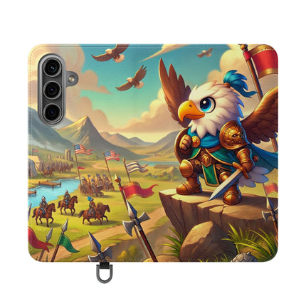 🦅⚔️ Watchful Guardian Flip Case – Courage, Leadership & Noble Adventure