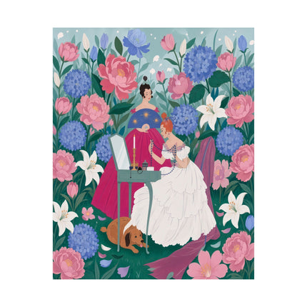🌸💎 The Garden Of Little Treasures Matte Vertical Poster – Art Deco Floral Elegance