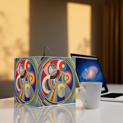 Rythme No. 1 by Robert Delaunay Light Cube Lamp