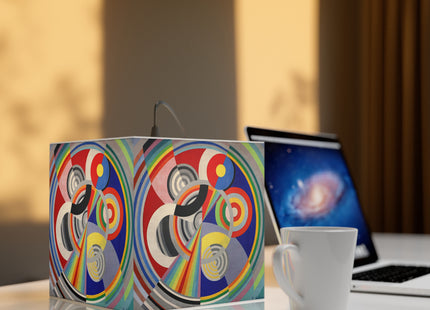 Rythme No. 1 by Robert Delaunay Light Cube Lamp