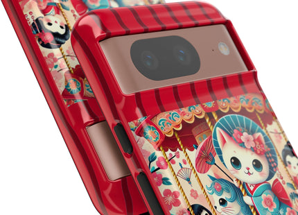Geisha Kitten's Enchanted Carousel Phone Cases