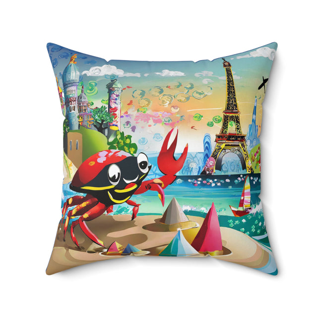 Crab Architect Spun Polyester Square Pillow