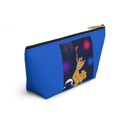 Liberty's Triumph Cosmetic Bag – Art Deco Victory & Golden Grandeur