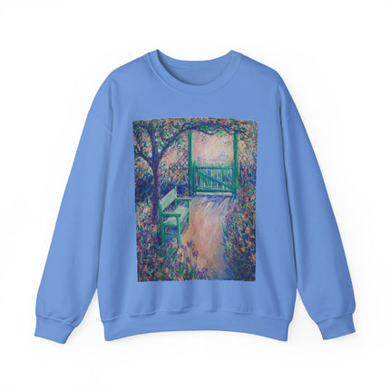 The Artist’s Garden (The Green Chair) by Theodore Earl Butler Heavy Blend™ Crewneck Sweatshirt