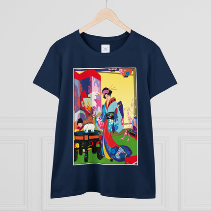 A Timeless Journey by Umberto Brunelleschi Women's Midweight Cotton Tee