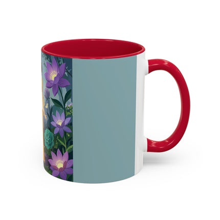 The Lady Of The Moonlit Garden Colorful Mugs – Art Deco Botanical Serenity
