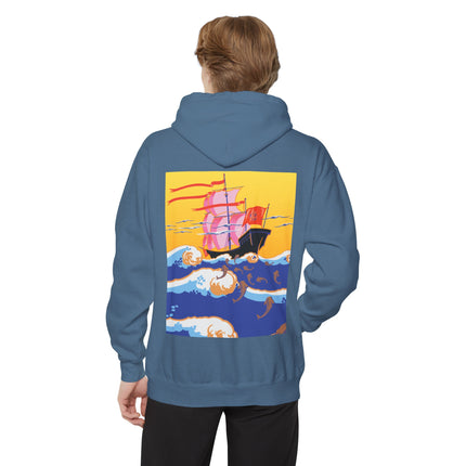 Golden Seas and Whimsical Dreams Unisex Garment-Dyed Hoodie