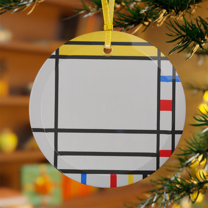 Place de la Concorde by Piet Mondrian Glass Ornament