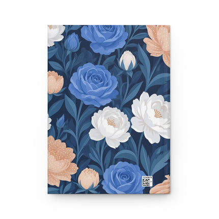 🌙🌹 The Moonlit Rose Masquerade Hardcover Journal – Art Deco Fashion Illustration