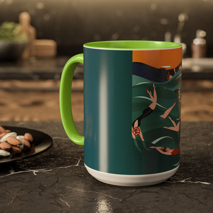 Summer Splash Colorful Mugs – Retro Beach Joy & Carefree Summer Vibes