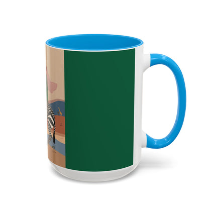 Zebra Rider Colorful Mugs – Safari Chic & Art Deco Adventure